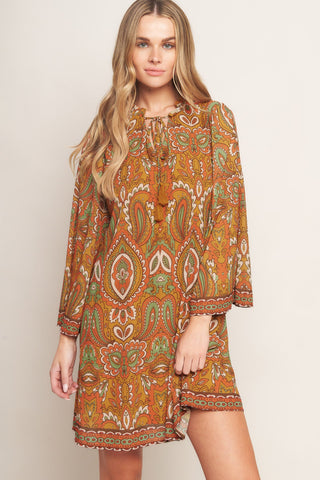 CROSS MY MIND WOVEN MINI DRESS - By Baano
