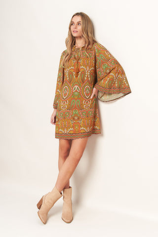 CROSS MY MIND WOVEN MINI DRESS - By Baano