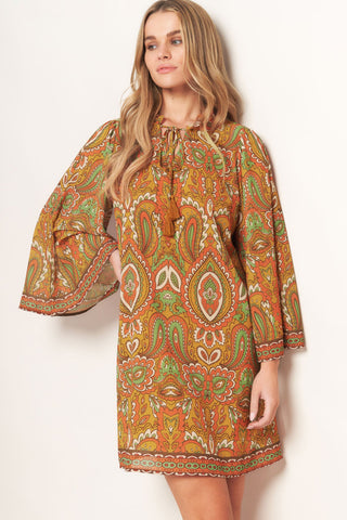 CROSS MY MIND WOVEN MINI DRESS - By Baano
