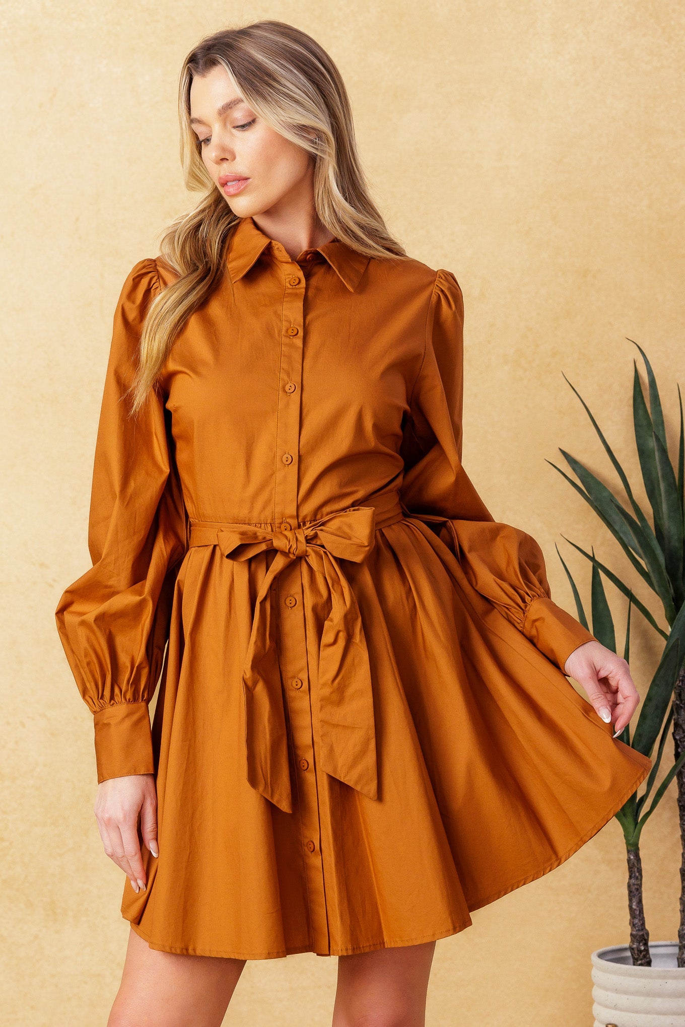 EATONS NECK WOVEN MINI DRESS - By Baano