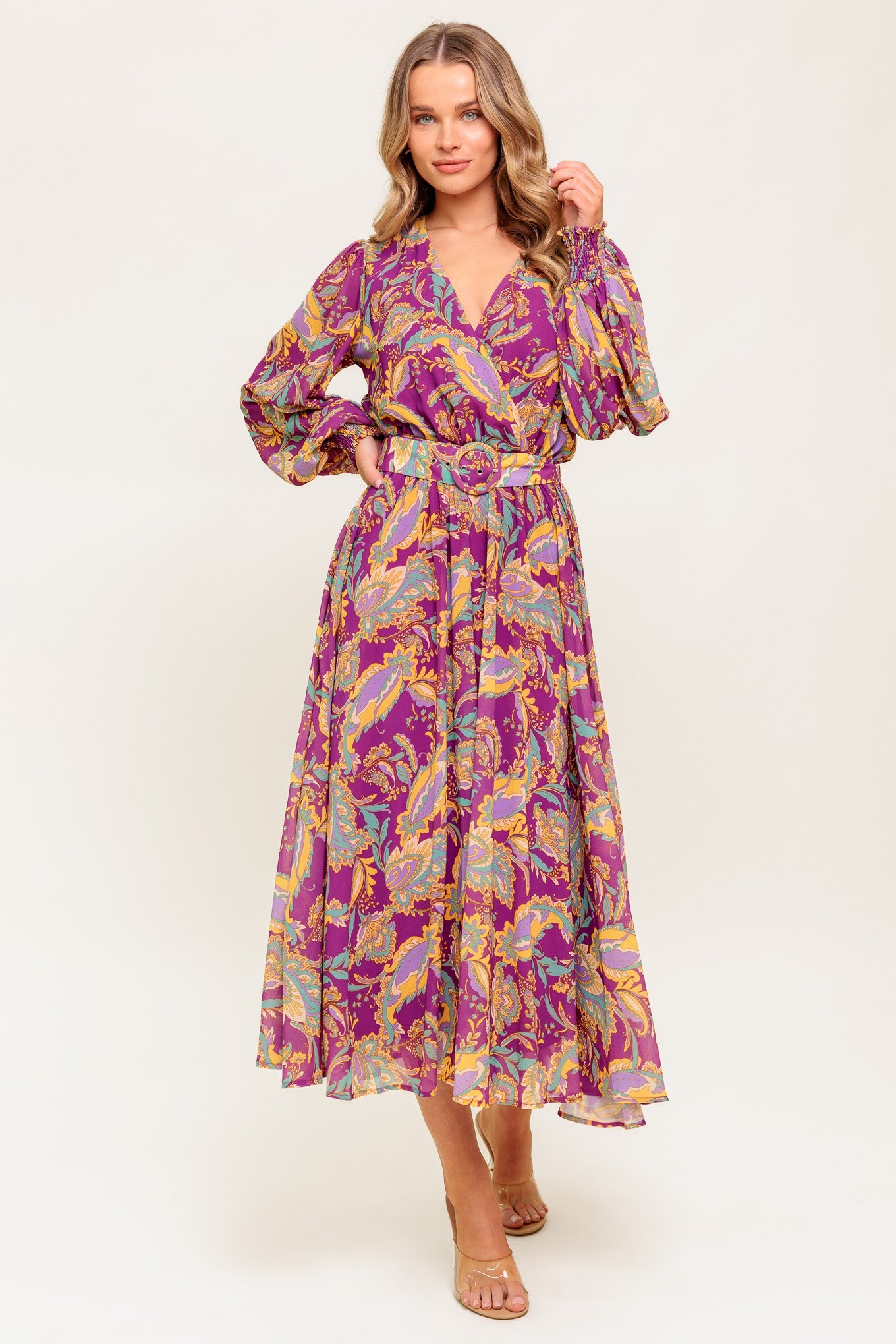 GOING WITH ELEGANCE WOVEN MIDI DRESS - By Baano