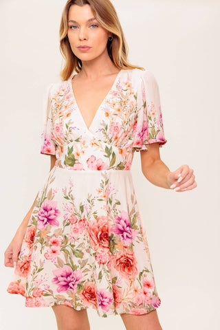 THE WORLD AWAITS LIGHT PINK WOVEN MINI DRESS - By Baano