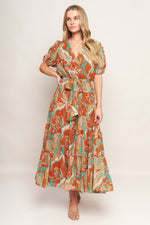 CAN'T LIVE WITHOUT RUST WOVEN MIDI DRESS - By Baano