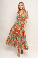 CAN'T LIVE WITHOUT RUST WOVEN MIDI DRESS - By Baano