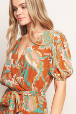 CAN'T LIVE WITHOUT RUST WOVEN MIDI DRESS - By Baano