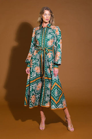 LOVE ESPRESSO WOVEN MIDI DRESS - By Baano