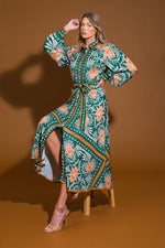 LOVE ESPRESSO WOVEN MIDI DRESS - By Baano