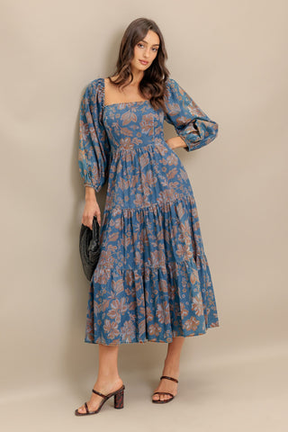 CIRCLE OF FRIENDS DENIM MIDI DRESS - By Baano