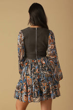 SAVOR THE SEASON WOVEN AND DENIM MINI DRESS - By Baano