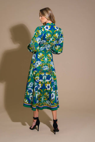 TAKE ME BACK TO SHIRT WOVEN MIDI DRESS - By Baano