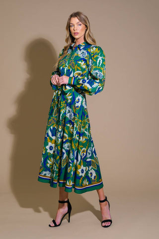 TAKE ME BACK TO SHIRT WOVEN MIDI DRESS - By Baano