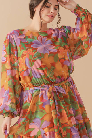 MUTED GARDEN WOVEN MINI DRESS - By Baano