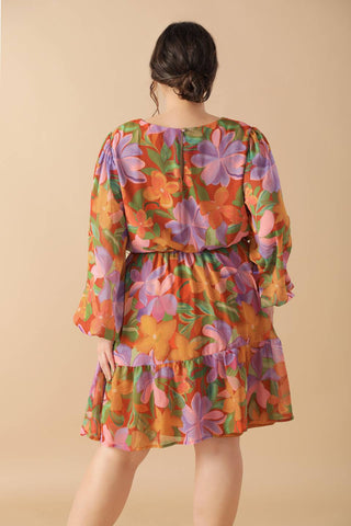 MUTED GARDEN WOVEN MINI DRESS - By Baano