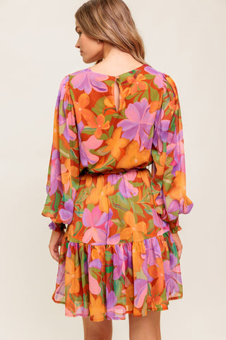 MUTED GARDEN WOVEN MINI DRESS - By Baano