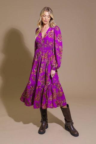 ELEGANTLY ELEVATED WOVEN MIDI DRESS - By Baano