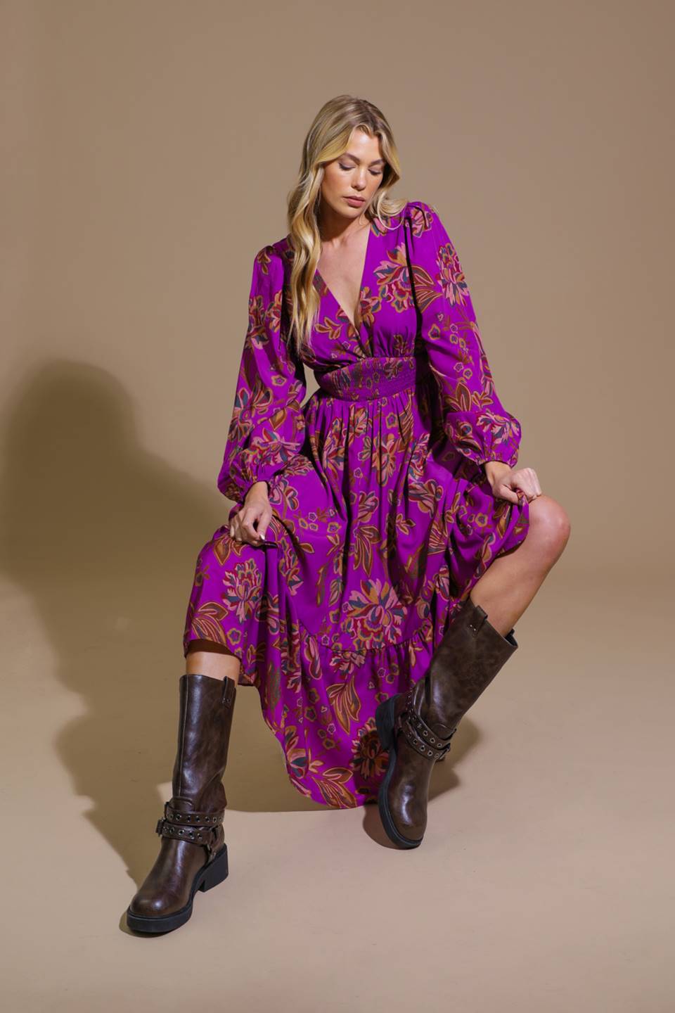 ELEGANTLY ELEVATED WOVEN MIDI DRESS - By Baano