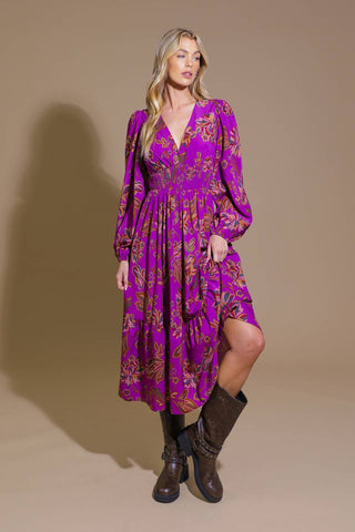 ELEGANTLY ELEVATED WOVEN MIDI DRESS - By Baano