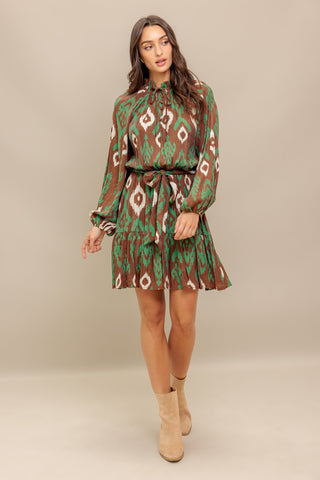 WILD TERRACOTTA WOVEN MINI DRESS - By Baano