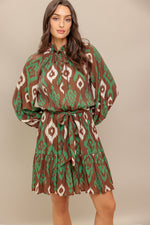 WILD TERRACOTTA WOVEN MINI DRESS - By Baano