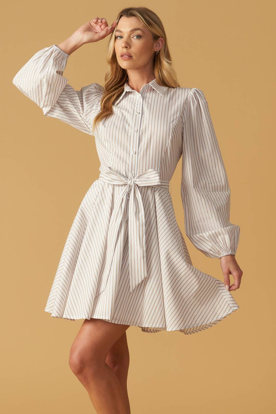 BEAUTY & STYLE WOVEN MINI DRESS - By Baano
