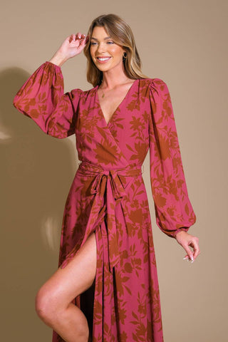 CROSS YOUR MIND WOVEN MAXI DRESS - By Baano