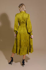 TOTAL APPEAL WOVEN JACQUARD MIDI DRESS - By Baano