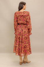 AUTUMN SONATA WOVEN MIDI DRESS - By Baano