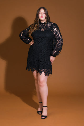 GETTING STARTED WOVEN LACE MINI DRESS - By Baano