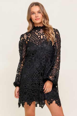 GETTING STARTED WOVEN LACE MINI DRESS - By Baano