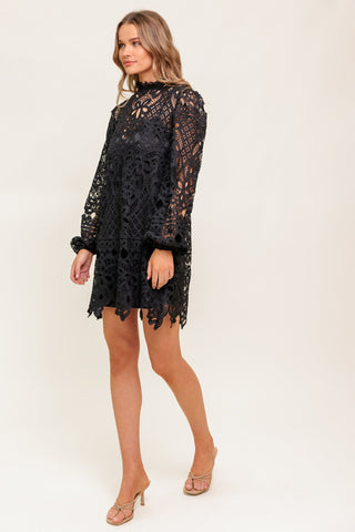 GETTING STARTED WOVEN LACE MINI DRESS - By Baano