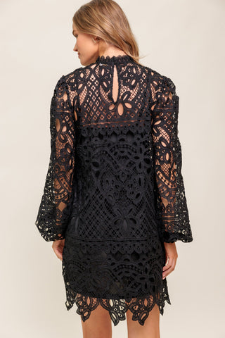 GETTING STARTED WOVEN LACE MINI DRESS - By Baano