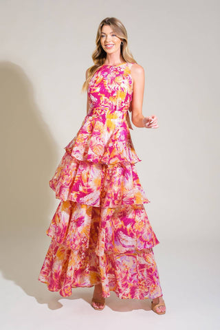 PARADISE PALMS WOVEN MAXI DRESS - By Baano