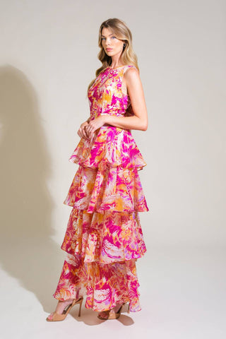PARADISE PALMS WOVEN MAXI DRESS - By Baano