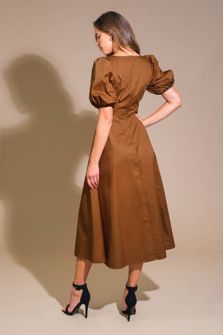 COLORS OF MY HEART WOVEN MIDI DRESS - By Baano