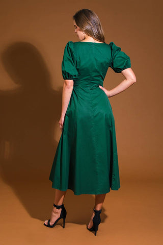 COLORS OF MY HEART WOVEN MIDI DRESS - By Baano