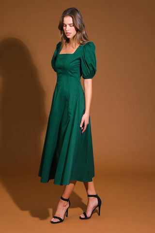 COLORS OF MY HEART WOVEN MIDI DRESS - By Baano