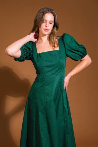 COLORS OF MY HEART WOVEN MIDI DRESS - By Baano