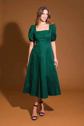COLORS OF MY HEART WOVEN MIDI DRESS - By Baano
