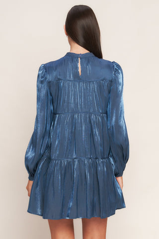 SERENITY CALLING WOVEN BABYDOLL MINI DRESS