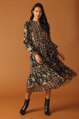 ALONG THE WAY WOVEN MIDI DRESS - By Baano