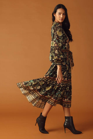 ALONG THE WAY WOVEN MIDI DRESS - By Baano