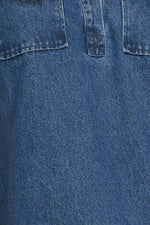 BLUE CANVAS DENIM MINI DRESS