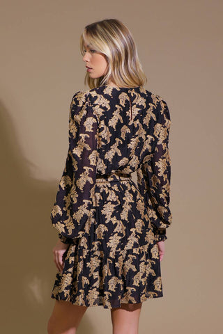 NEW MOON RISING JACQUARD WOVEN MINI DRESS - By Baano