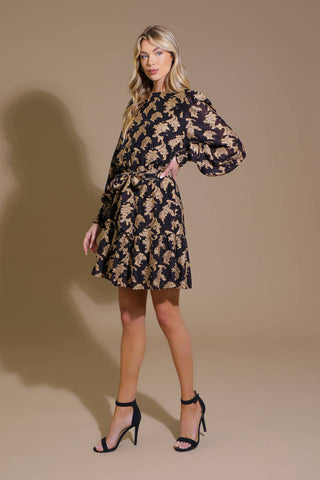 NEW MOON RISING JACQUARD WOVEN MINI DRESS - By Baano