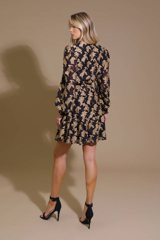 NEW MOON RISING JACQUARD WOVEN MINI DRESS - By Baano