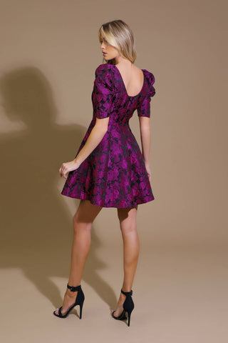 TRUE LOVER WOVEN JACQUARD MINI DRESS - By Baano