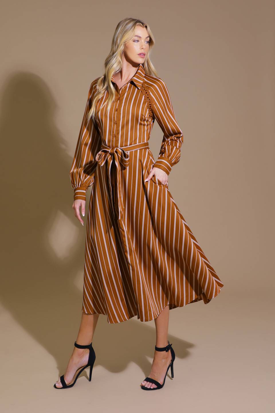 FOREVER YOUR GIRL WOVEN MIDI DRESS - By Baano