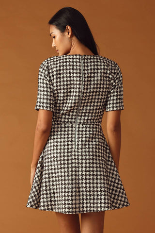 FALLING INTO PLACE TWEED MINI DRESS - By Baano