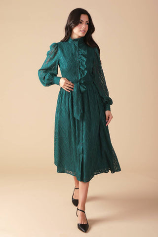 HANDLED IT WOVEN MIDI DRESS - By Baano