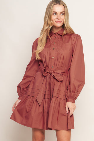 AESTHETIC POSE WOVEN MINI DRESS - By Baano